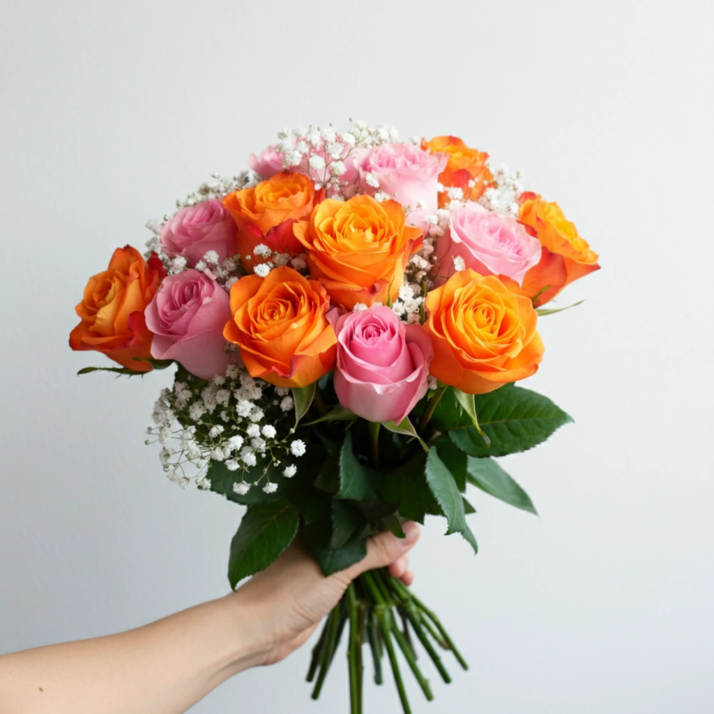 Arco-Íris Floral - Buquê Mix de Rosas Coloridas para Presente