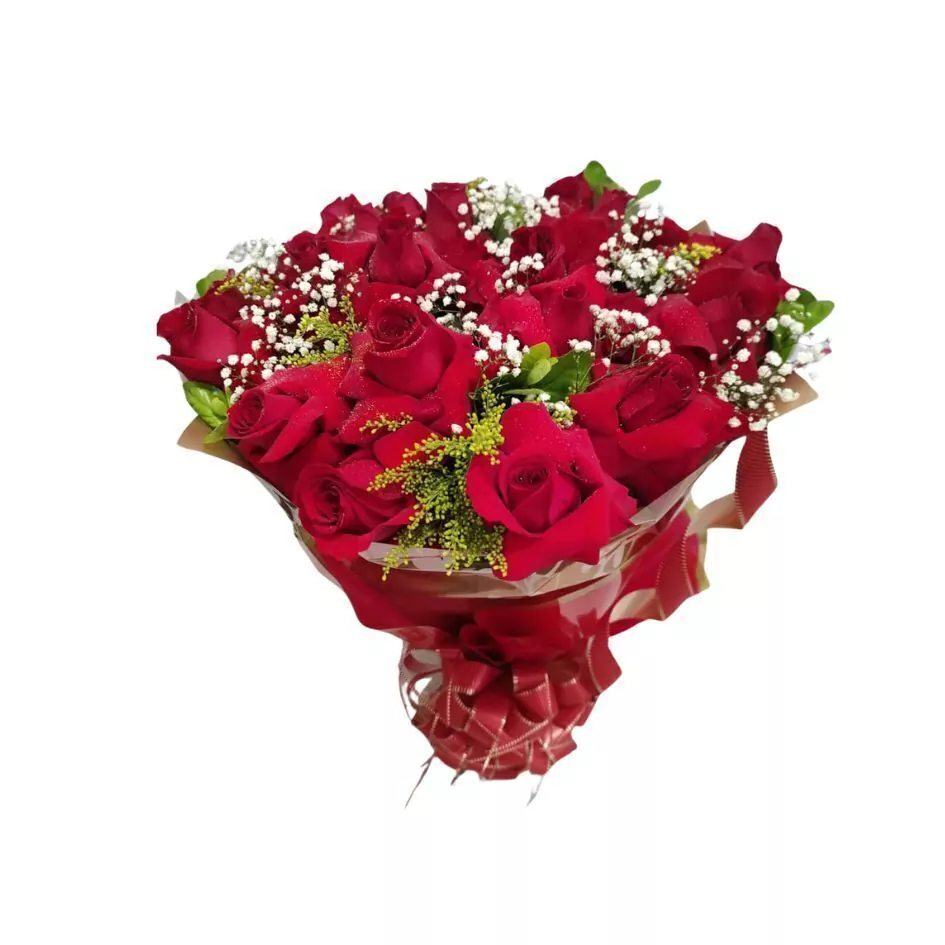 Esfera de Amor - Buquê de Rosas Vermelhas Redondo