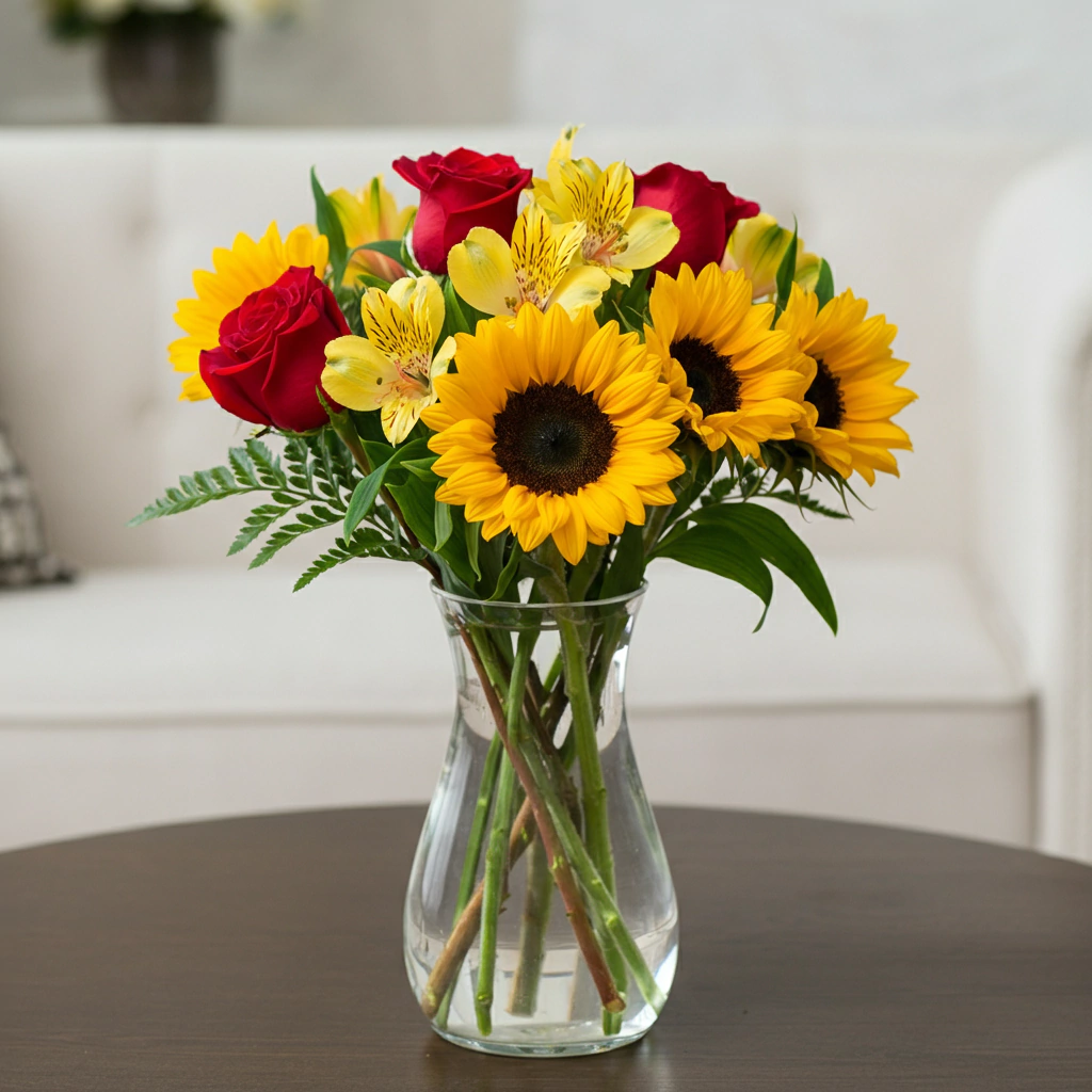 Girassol no Vaso + Vaso